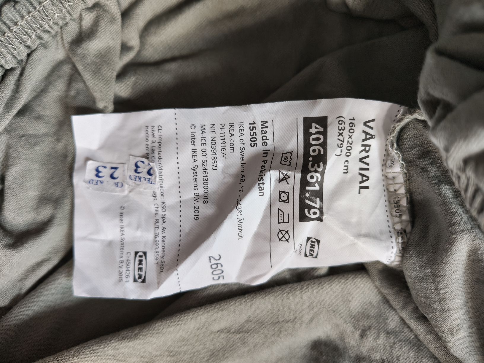 Ikea Couvertures: Fitted Sheet/Bettbezug (grau-grün) – Neuf (Voir description) à Zürich par elenaanna 2