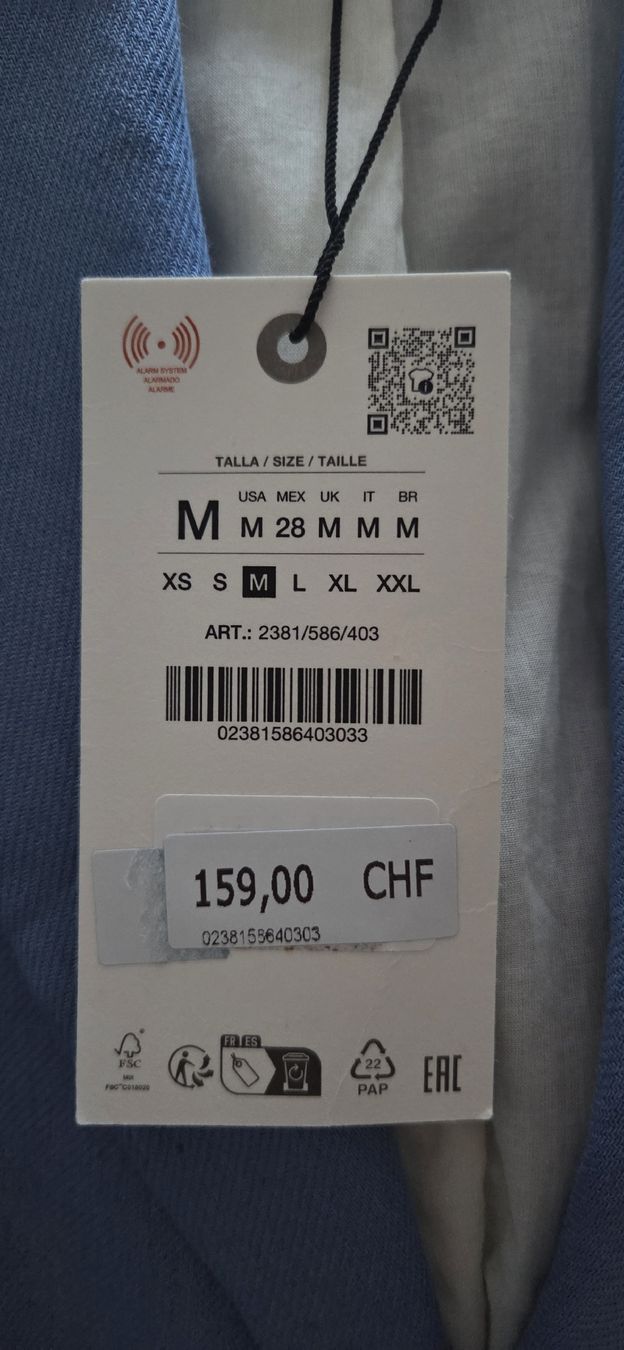 Zara Giacche: NEU Zara Leinenblazer Gr:M NP 159.- – Nuovo e nell'imballaggio originale da Horgen venduto da aiac0 8