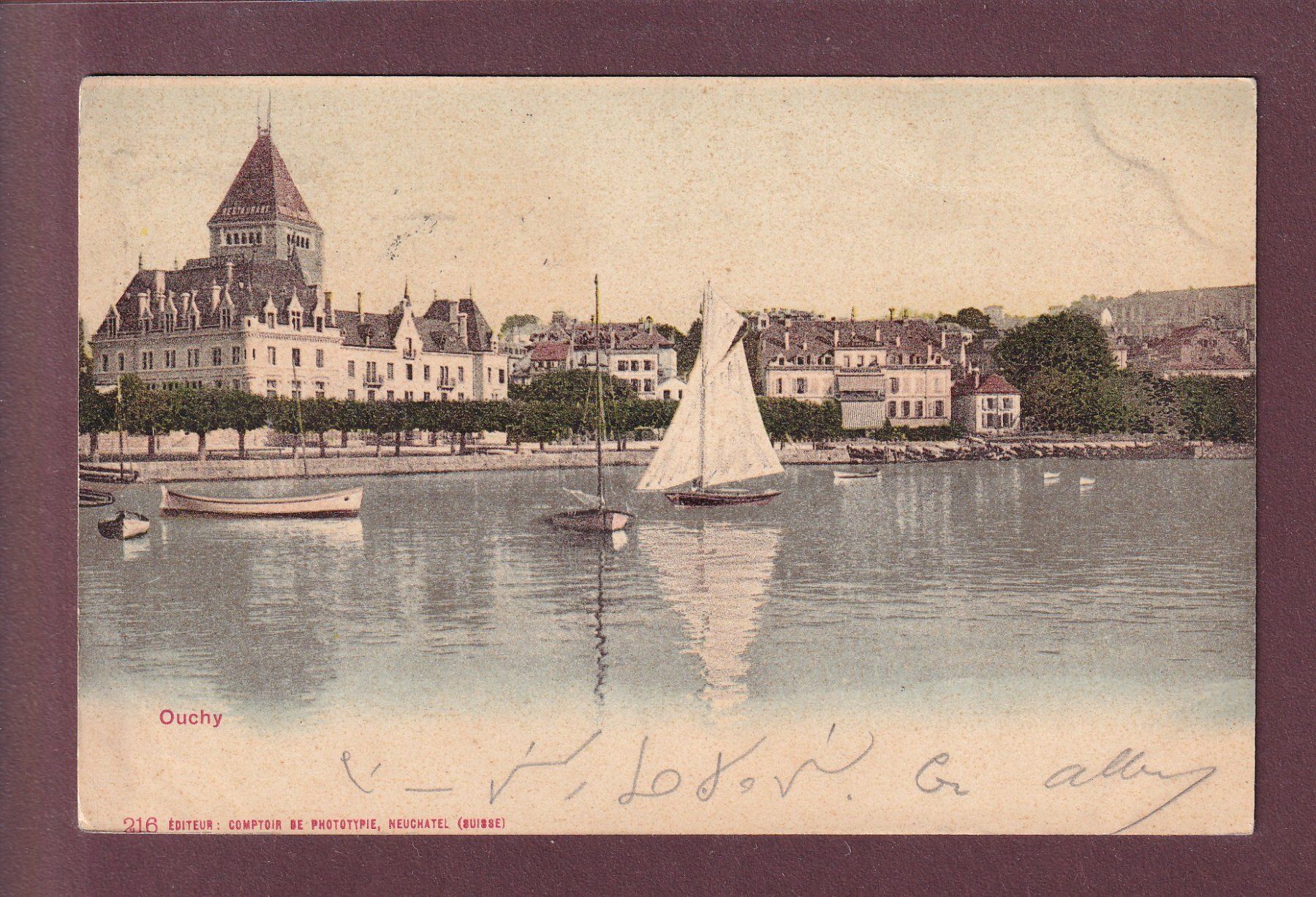 Ansichtskarten: LAUSANNE - Ouchy - Château - 1902 CPN – Gebraucht aus Pully von nicecards