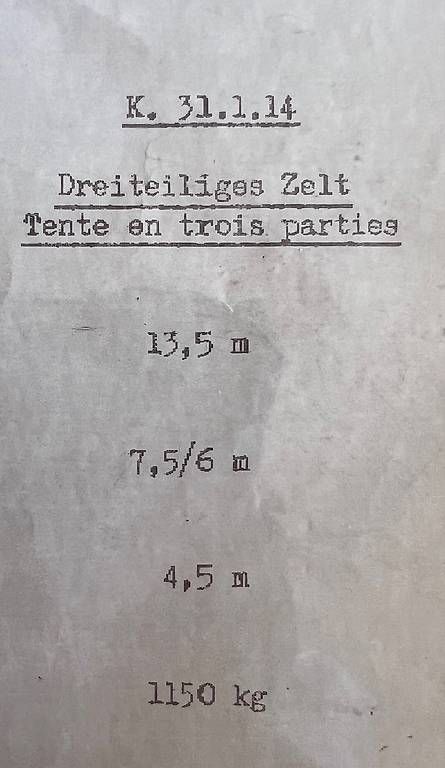Tende : Grosses Militärzelt – Usato da Gunzwil venduto da vintage-bazaar 4