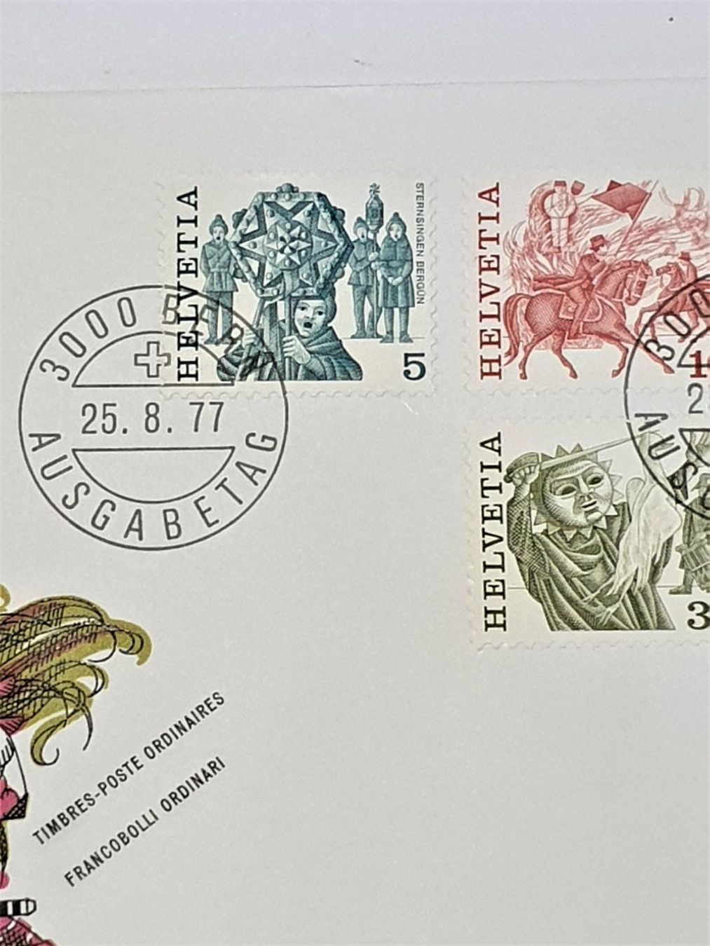 Tutti i francobolli: (149) 2ET-Kuvert von25.8.77 Volksbräuche – Usato da Schwarzhäusern venduto da Inot3 3