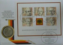 Numisbrief Bundespräsidenten der BRD  Münze