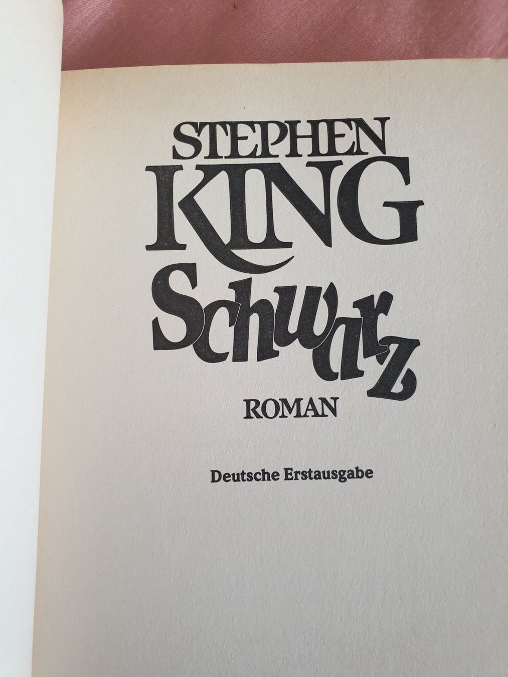 Bücher: Stephen King: schwarz - Deutsche Erstausgabe – Gebraucht aus Tuggen von Mviola2 2