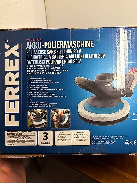 Aiguiseuses & polisseuses: FERREX Akku-Poliermaschine  – Neuf avec emballage d'origine à Erlen par Nussi-59 2