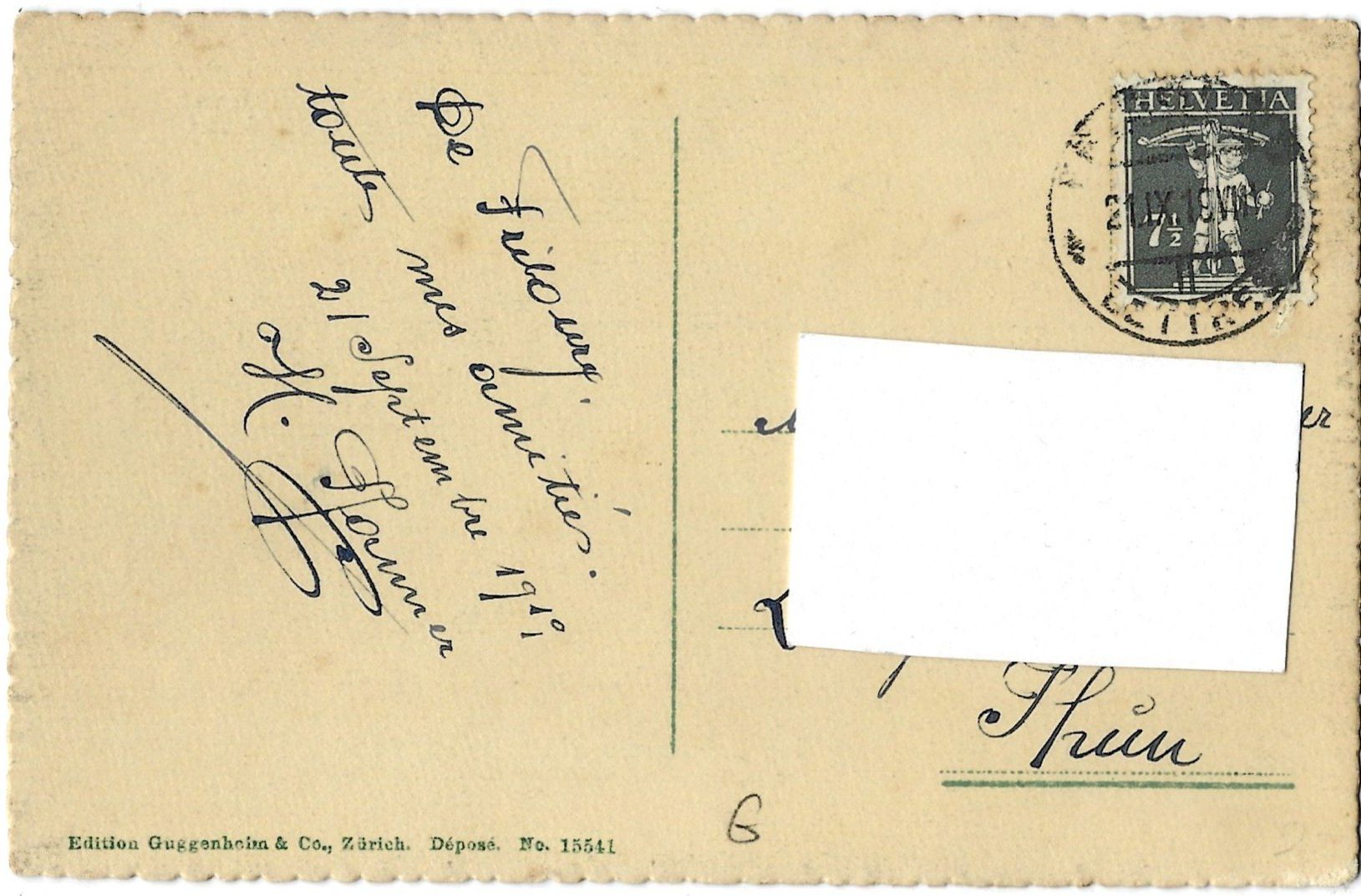 Cartoline postali: Fribourg – Usato da Bütschwil venduto da Jackson1A 1