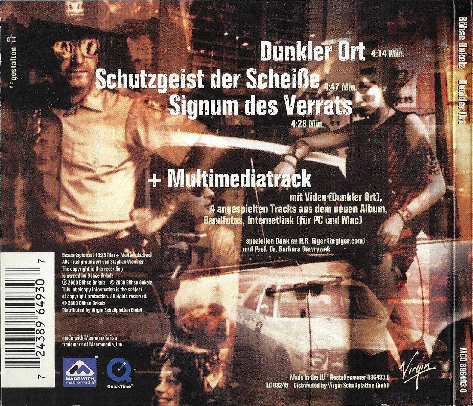 CDs: CD: BÖHSE ONKELZ - Dunkler Ort – D'occasion à Rotkreuz par groeli69 1