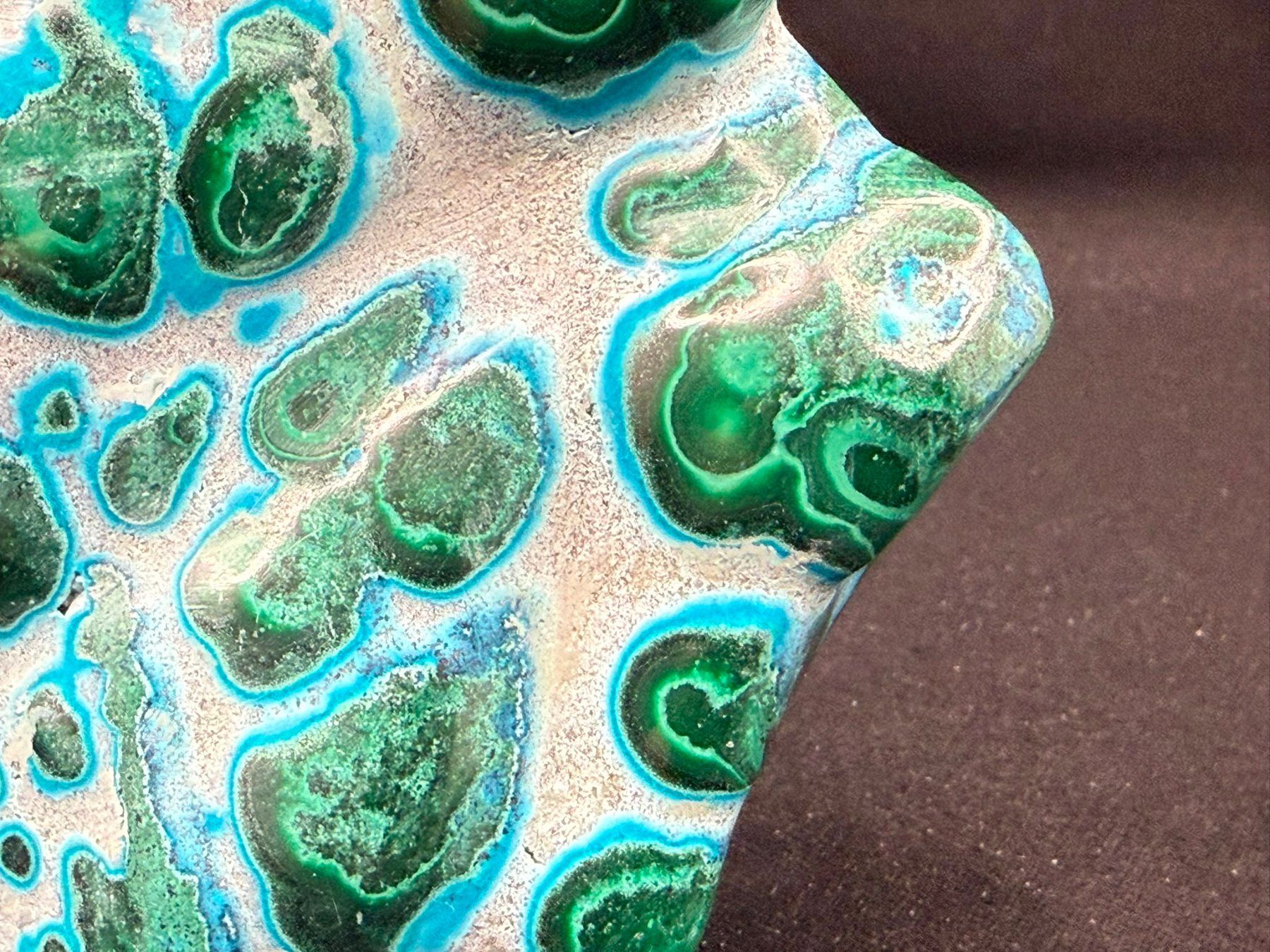 Mineralien & Heilsteine: Malachit und Chrysocolla poliert – Gebraucht aus Schinznach Bad von Demerald 4