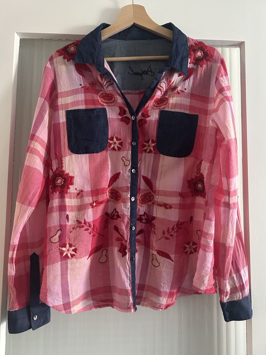 Desigual Camicette: Hübsche Desigual Bluse kariert Gr. 40  – Usato da Allschwil venduto da meeresperle
