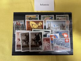 Sammlung Schweizer Militär-Vignetten Infanterie 1939-1940