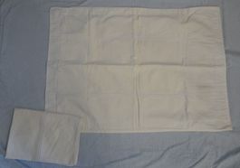 2 TAIES d’oreiller MANOR, 100% coton, blanc 60x90cm