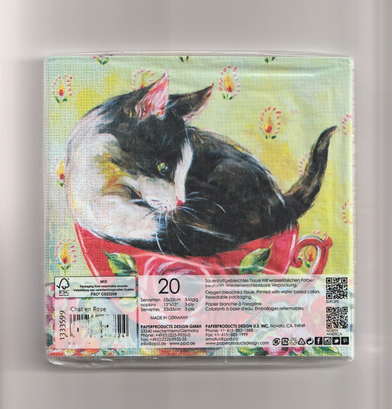 Tovaglioli: Papierservietten Katze – Nuovo e nell'imballaggio originale da Kriens venduto da Kraeutergarten 1