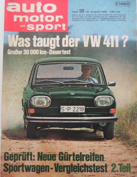 Zeitschrift Auto Motor und Sport von 1969 Kaufen auf Ricardo