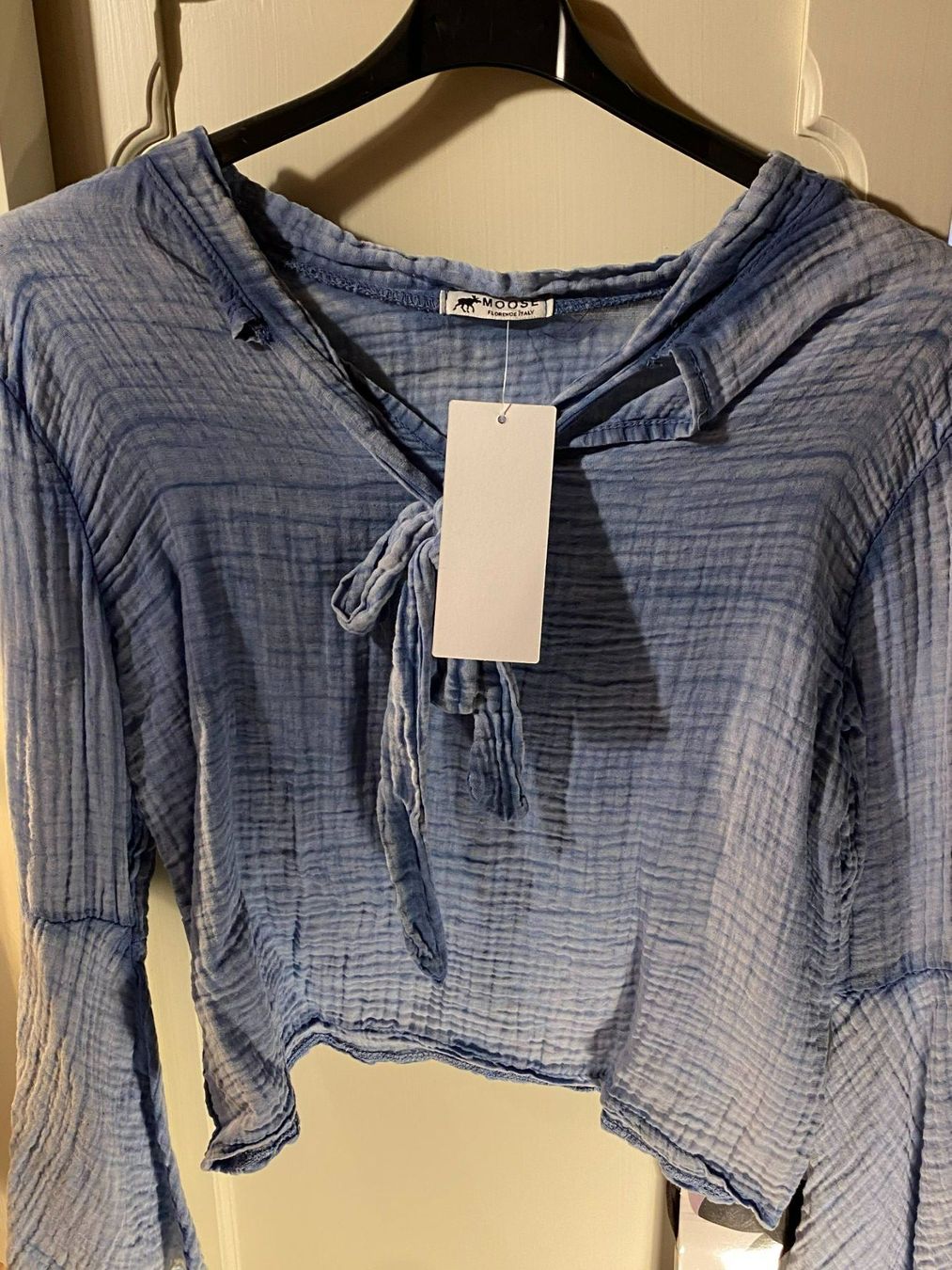 Camicette: LANGARM BLUSENKLEID MUSSELINSTOFF,BLUE – Nuovo e nell'imballaggio originale da Meienried venduto da ManuelaBoutique 3