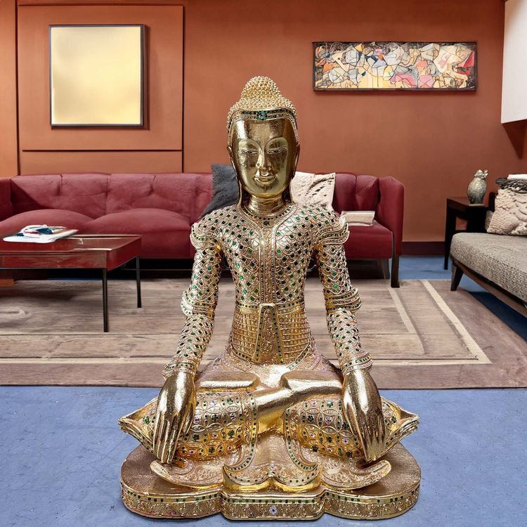 Pilz Hocker Aus Akazienholz - Handgefertigter Dekohocker Rot/Weiß