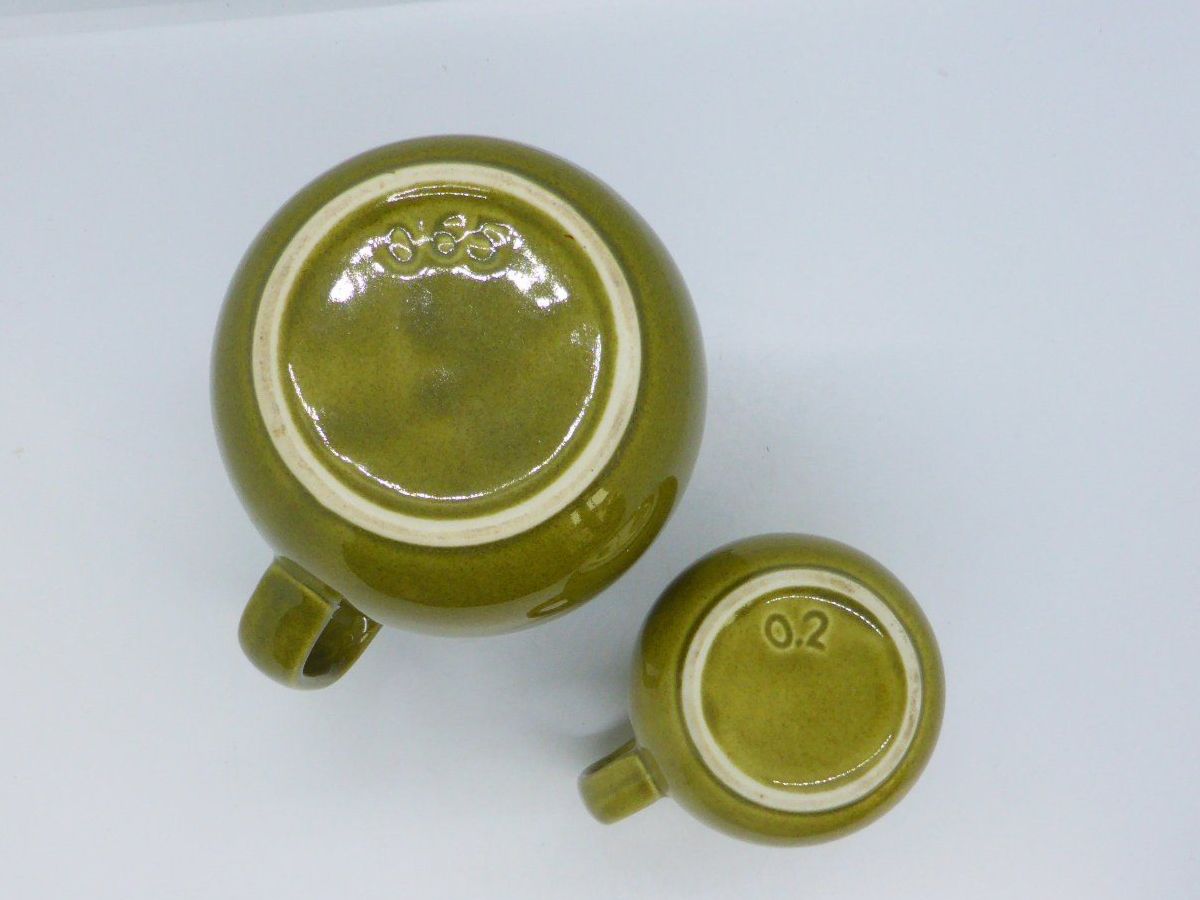 Rössler Caraffe: Rössler 1 pot à crème et lait décor vert olive – Usato da Porrentruy venduto da Kim017 7