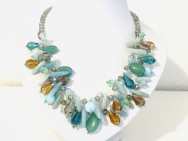 Ocean Glass Statement Necklace