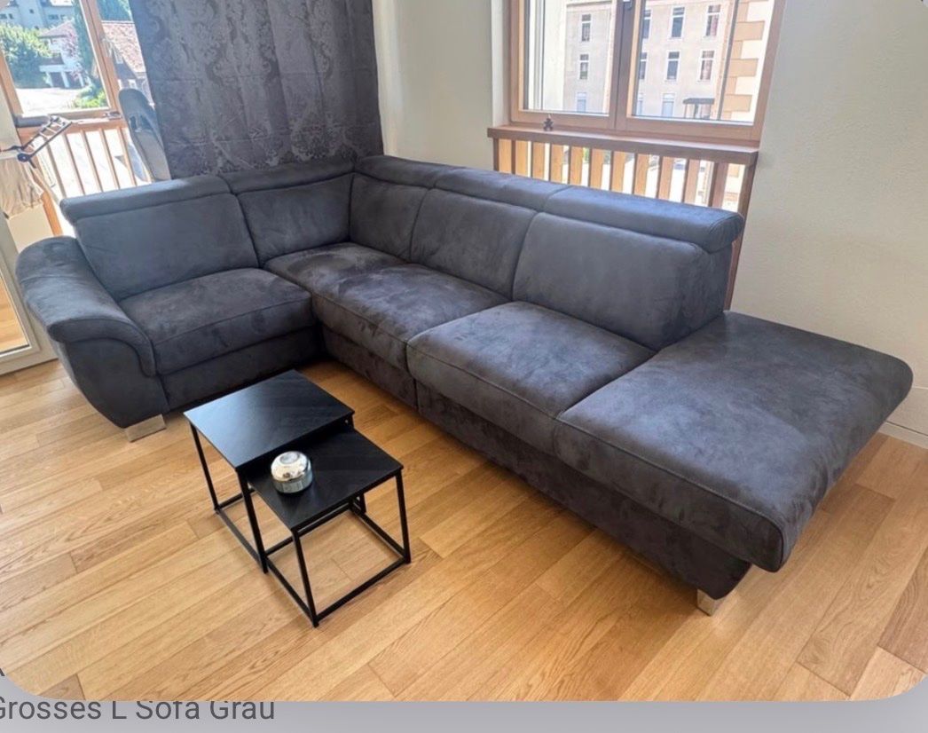 Sofas: L Couch grau – D'occasion à Unterägeri par ale_98n8
