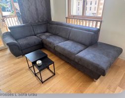 L Couch grau
