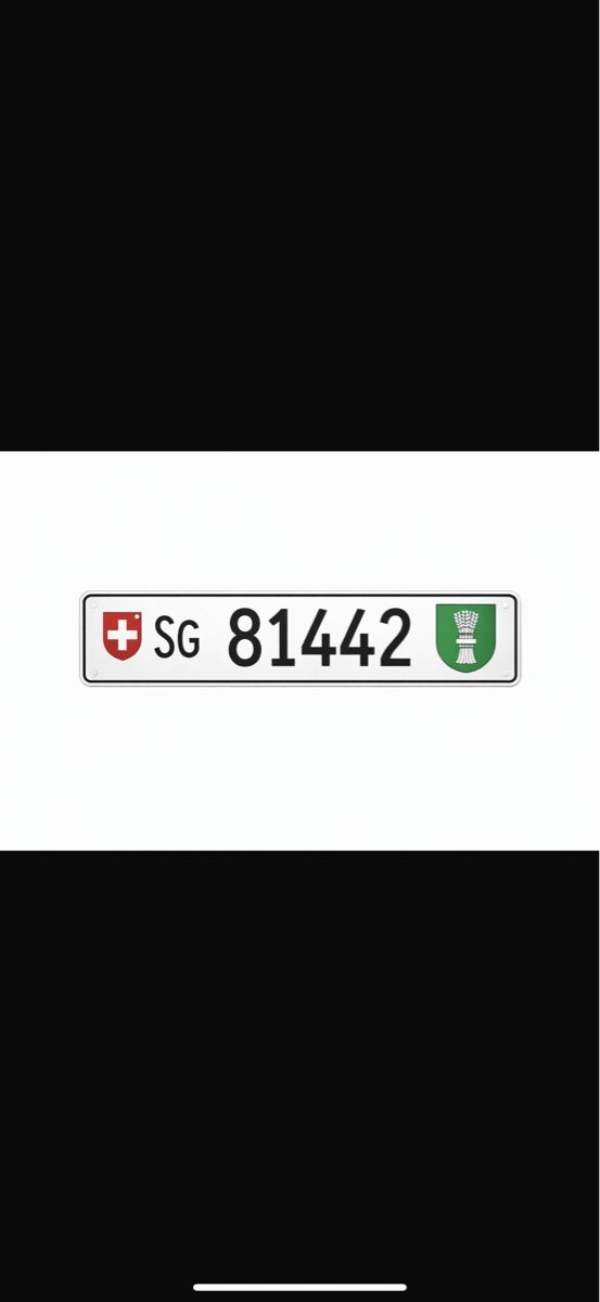 Insegne: Kontrollschild SG81442 – Usato da Jonschwil venduto da adiii96