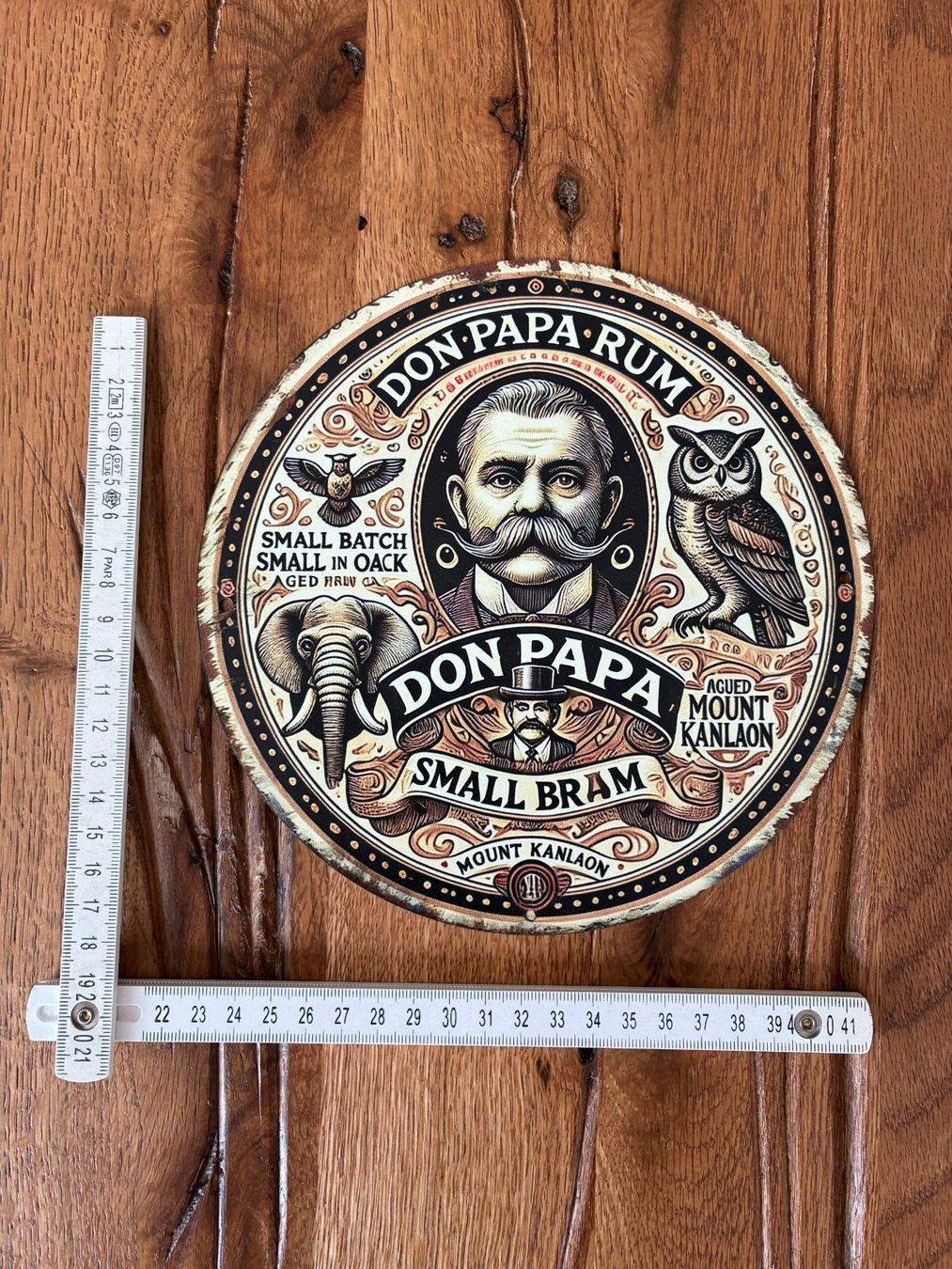 Insegne: Don Papa Rum  - Schönes Blech-Schild - 20 CM -  neu!!! – Nuovo e nell'imballaggio originale da Bremgarten AG venduto da Eurotiz 1