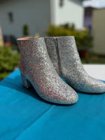 Glitzer Stiefel Silber Gr. 38 Damen - Anna Field