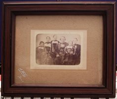 Altes Foto im Bilderrahmen, Mitte 19. Jh