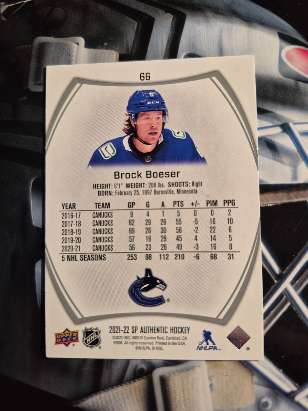 NHL Sammelbilder & Trading cards: NHL Brock Boeser Vancouver Canucks – Gebraucht aus Treiten von Sauber73 1
