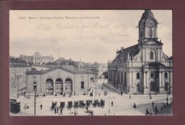 BERN - Bahnhof - Heiliggeistkirche - Universität - 1910