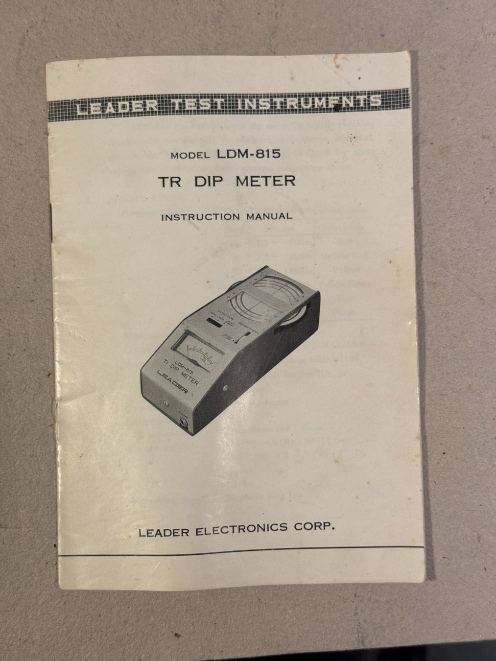 Funktechnik: LEADER LDM 815 DIP Meter – Gebraucht aus Ins von funkflieger 7