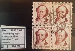 2516) J153.2.01, Abart Doppelprägung im 4-Block Kt 260