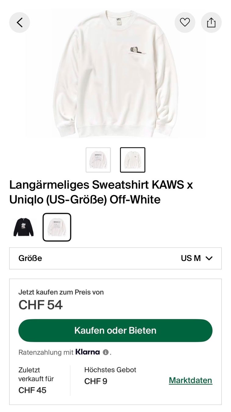 Uniqlo Pullover & Sweatshirts: Kaws x Uniqlo Pullover AllWhite/ DSWT/ Size M – Neu und originalverpackt aus Lenzburg von 7LegionStuff 1