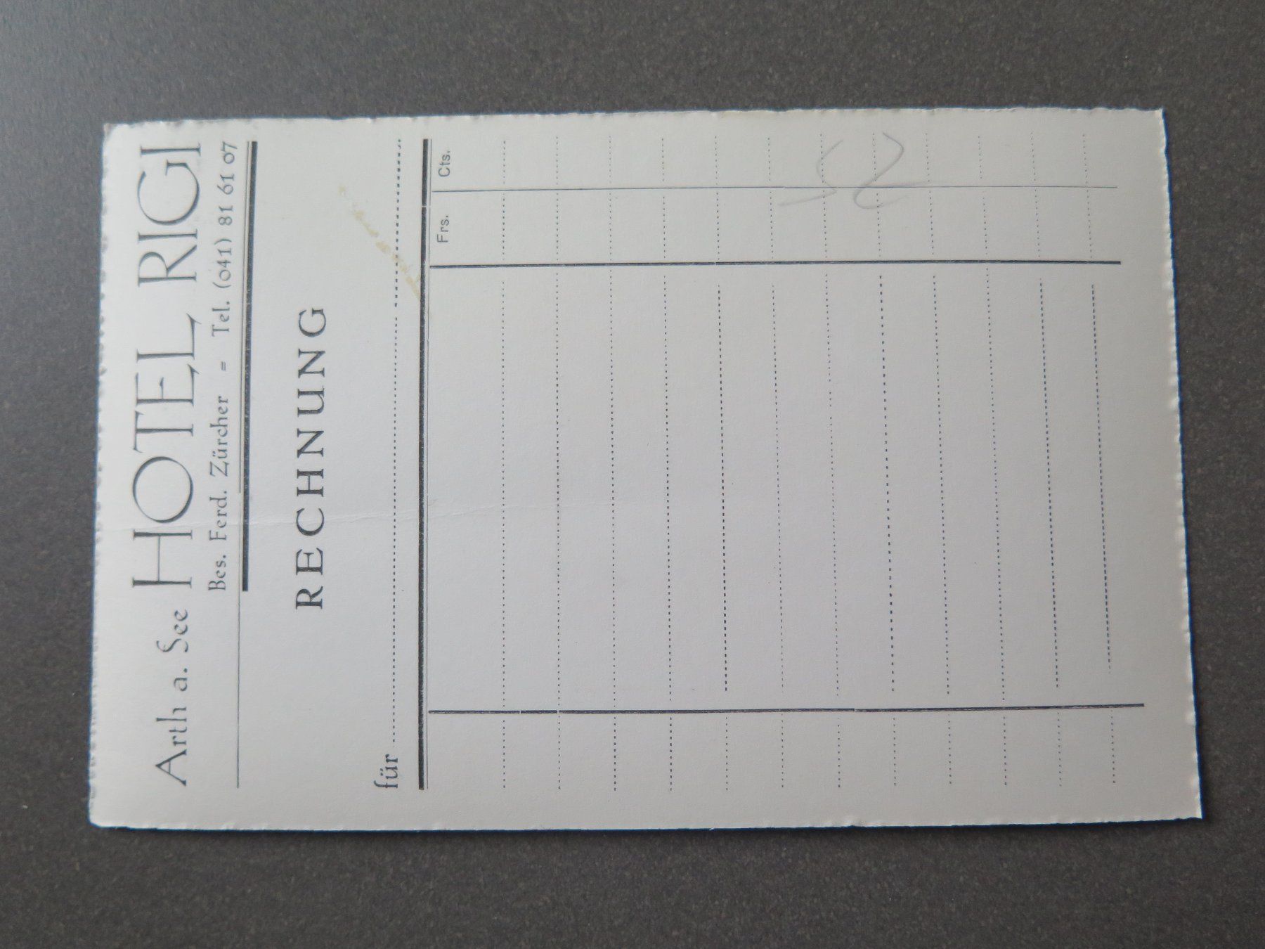 Cartoline postali: ARTH AM SEE - HOTEL RIGI - NOTA – Usato da Wittenbach venduto da lipasal 1