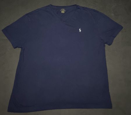 NEU Polo Ralph Lauren T-Shirt V-Ausschnitt Gr. L Navy