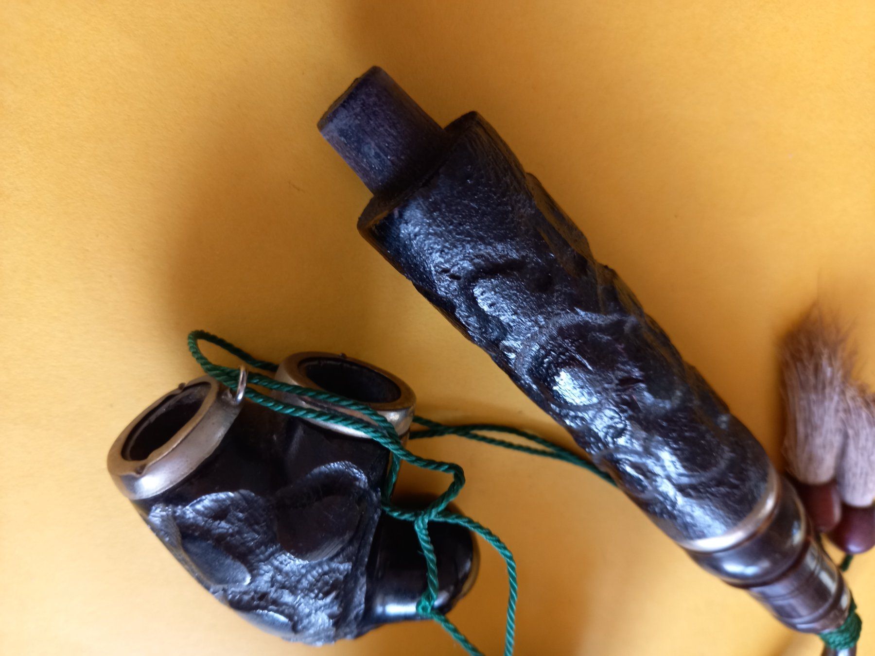 Pipe & Accessori: Pipe à tabac en bois, avec décor cerf – Usato da Rossens FR venduto da Souris1 3