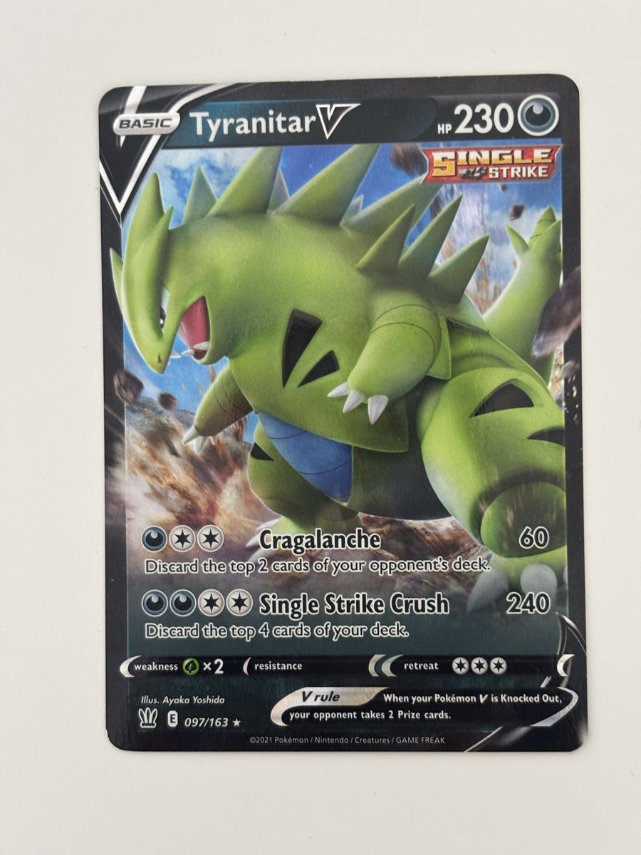 Pokémon Sammelbilder & Trading cards: Carte Pokémon TYRANITAR styles de combat – Gebraucht aus lausanne von helderj