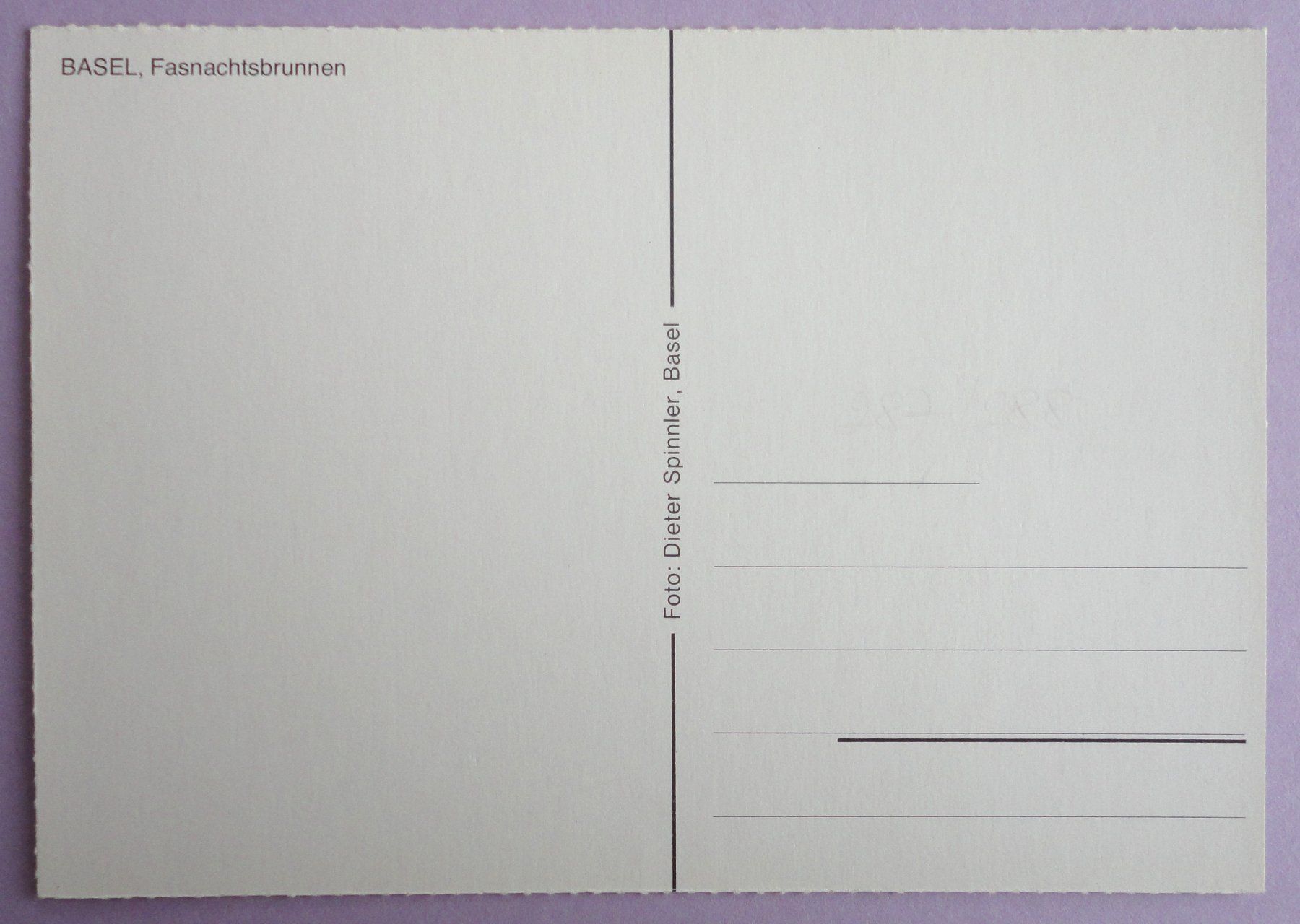 Cartoline postali: Basel, Fasnachtbrunnen – Usato da Fétigny venduto da Billy2miny 1
