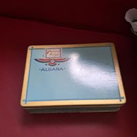 Albana Zigaretten Dose Metall antik gebraucht