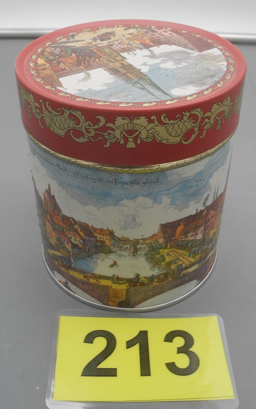 Barattoli: Retro Lebkuchen Dose "E. Otto Schmidt" Nürnberg, Nr. 213 – Usato da Kottwil venduto da Crazyrolf