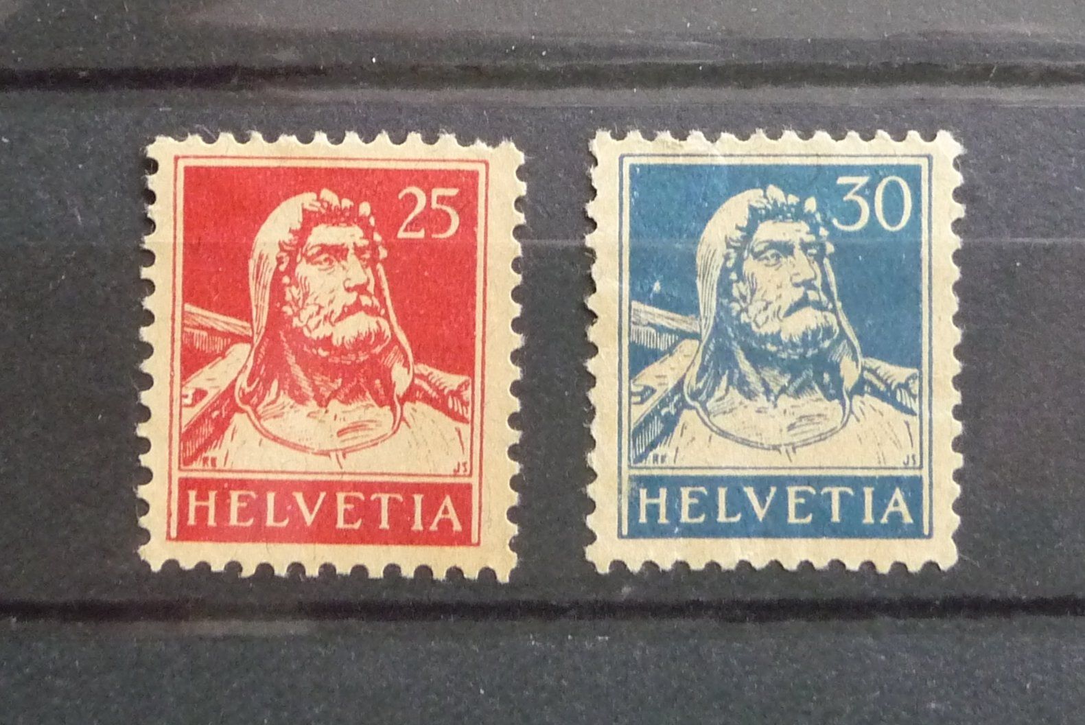 Tutti i francobolli: 1922/4 Schweiz 25,30 ungebraucht – Usato da Horgen venduto da FIR-2008
