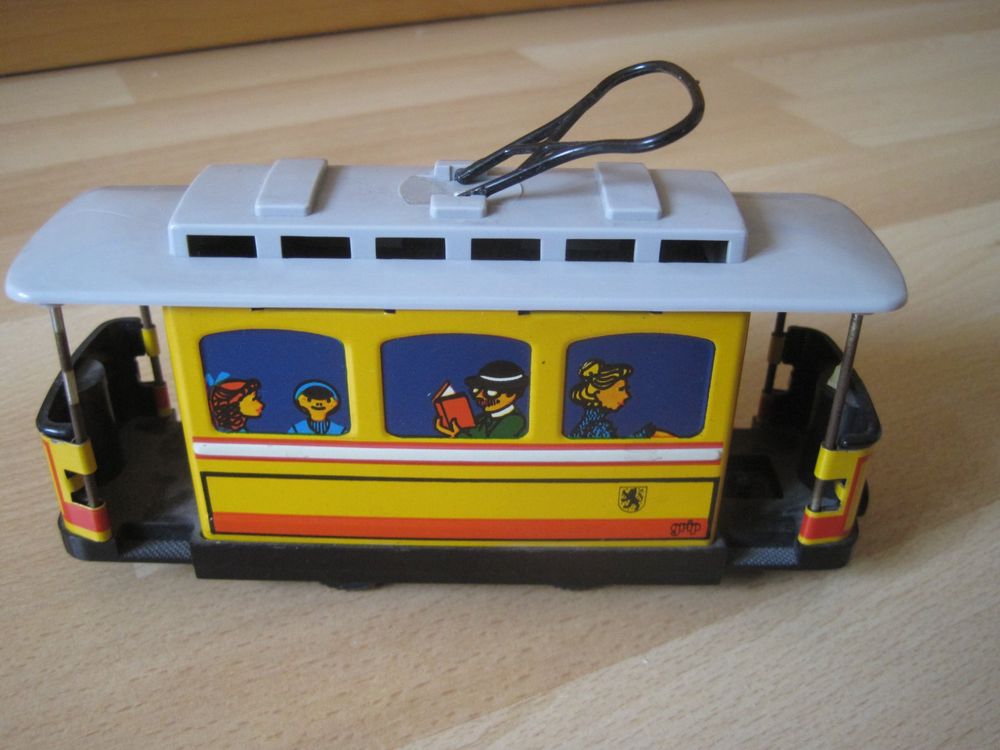 TRAM / TRAIN WAGON TROLLEY TRAMBINO REF 2125 GELB VINTAGE JOUET ANCIEN