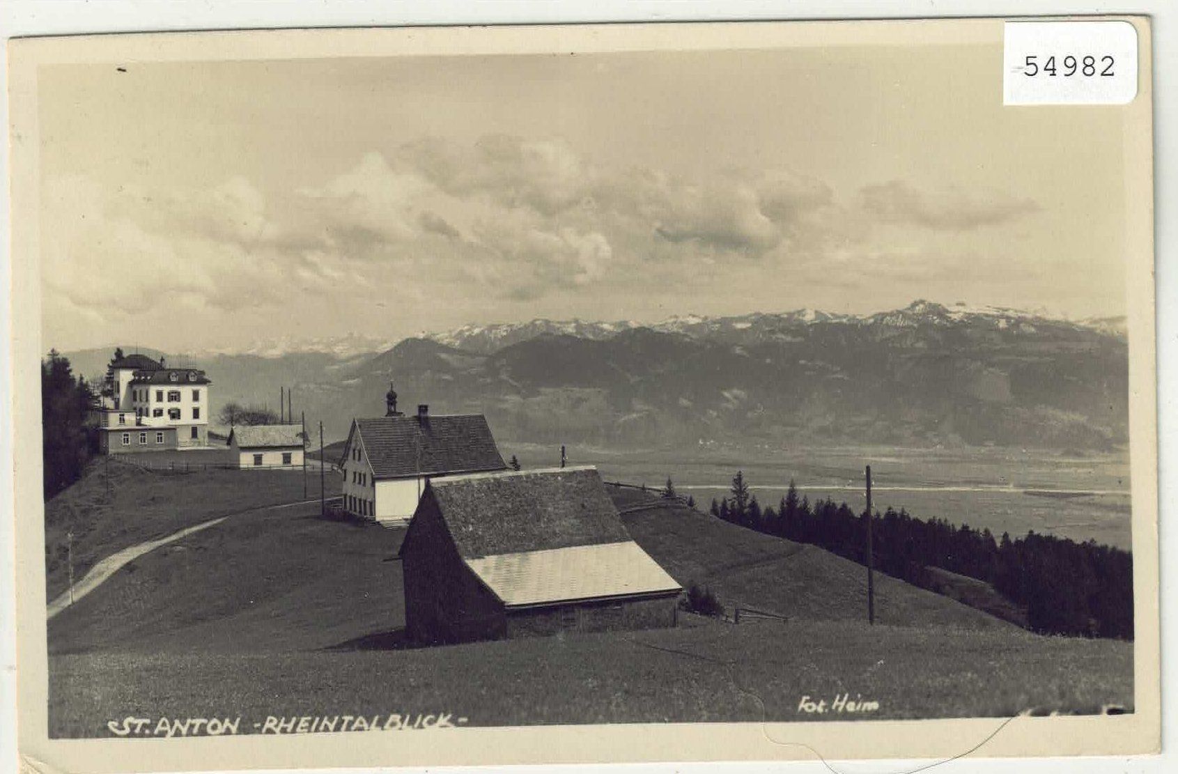 Cartoline postali: St. Anton - Rheintalblick – Usato da Ettingen venduto da Kartenplanet