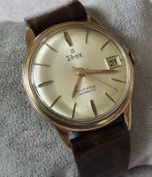 EDOX Handaufzug Vergoldet Swiss Made Elegante Herrenuhr 35mm