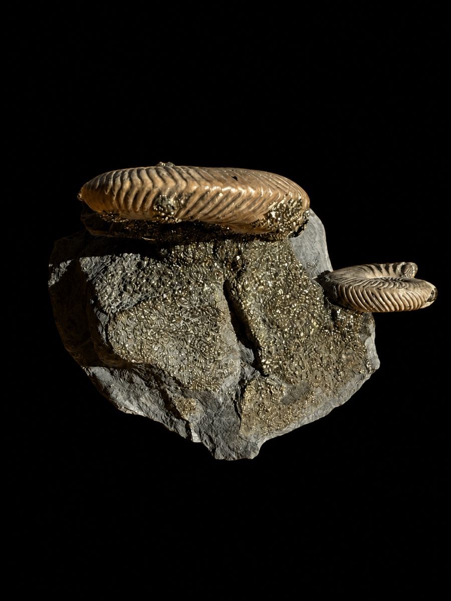 Fossili: Atemberaubende schillernde Ammoniten auf Matrix – Usato da Au SG venduto da Houseofkeichousaurus 4