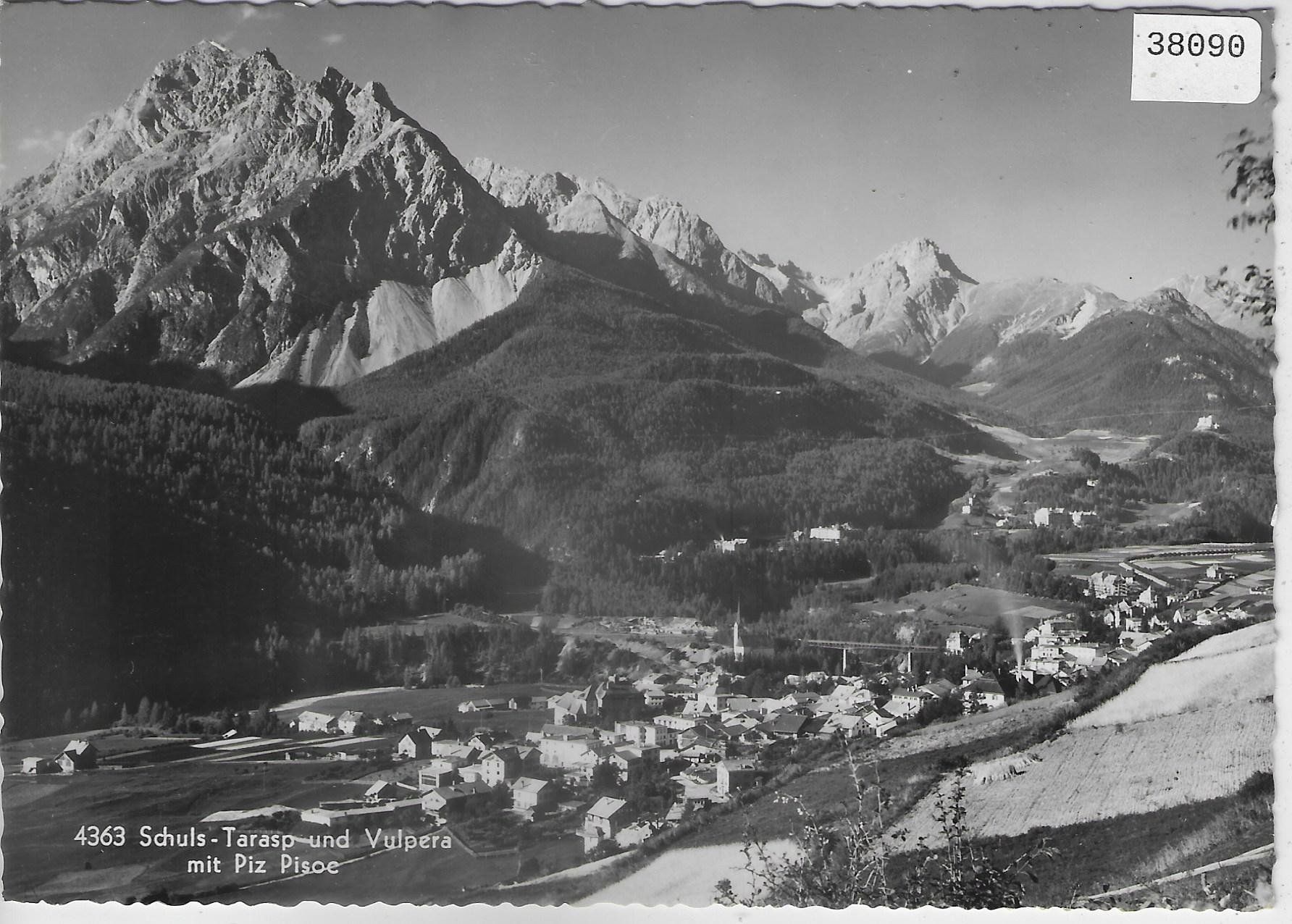 Cartoline postali: Schuls-Tarasp und Vulpera mit Piz Pisoc – Usato da Ettingen venduto da Kartenplanet