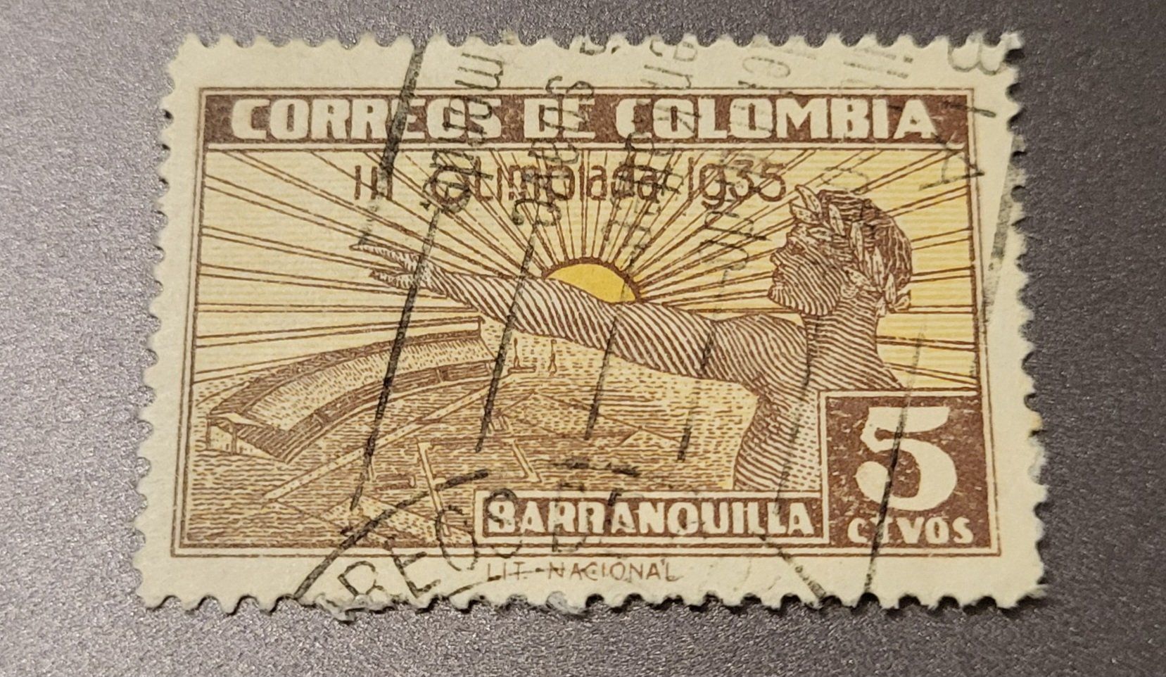 Tous les timbres: Kolumbien 1935 alte briefmarke – D'occasion à St Gallen par Stampsalshobby