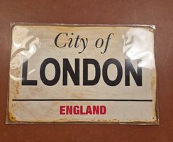 Dekoratives Vintage Blechschild "City of London, England"