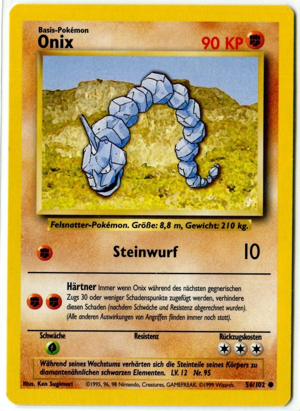 Pokémon Sammelbilder & Trading cards: Onix Basis Set 56/102 Deutsch – Neu (gemäss Beschreibung) aus Dornach von Deco89