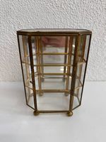 Vintage Glasvitrine aus Messing und Glas