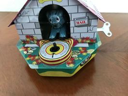 Sparbüchse Sparkässeli Hund holt Münze Uhrwerk i.O.