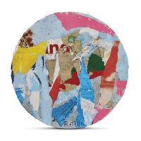 Mimmo Rotella Decollage auf Leinwand Original mit Zertifikat